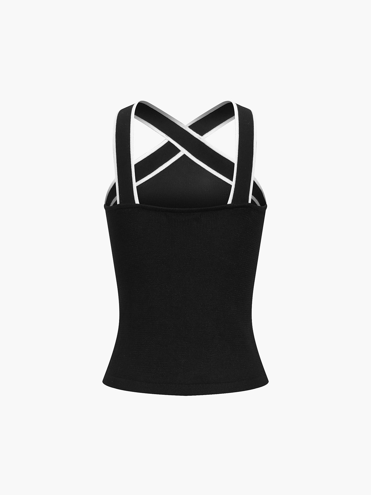 Fudus | Kontrastbesatz Träger Stricktop