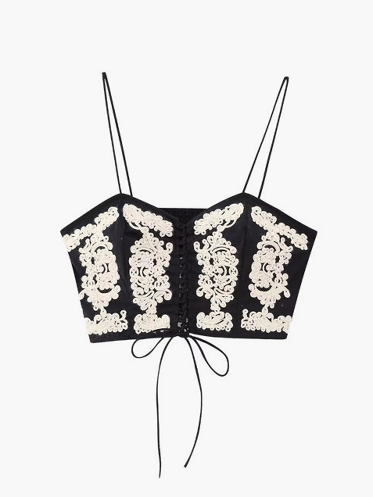 Fudus | Besticktes Blumen Gebundenes Cami Top