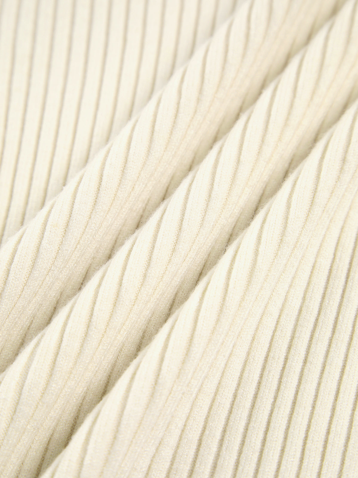 Fudus | Vanille Polo Langarm Strickoberteil