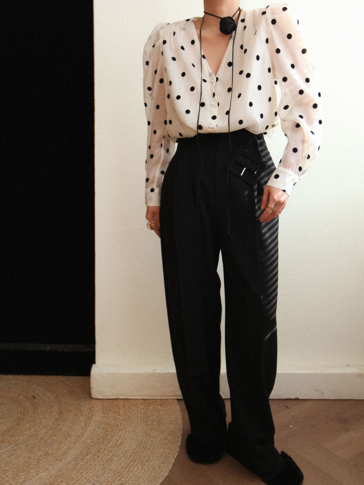 Fudus | Durchsichtige Polka Dot Bluse
