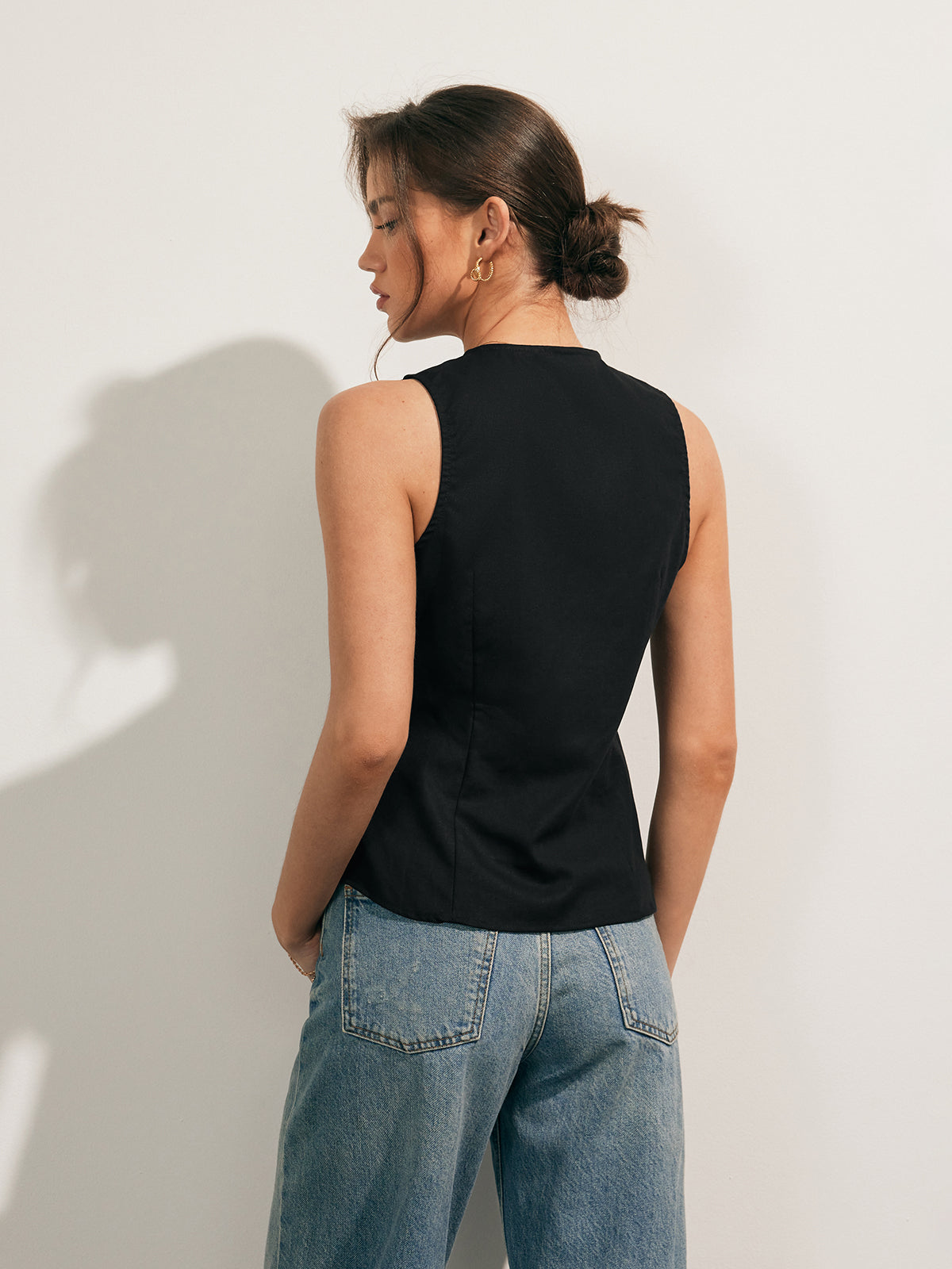 Fudus | Leinenmischung Button up Tanktop