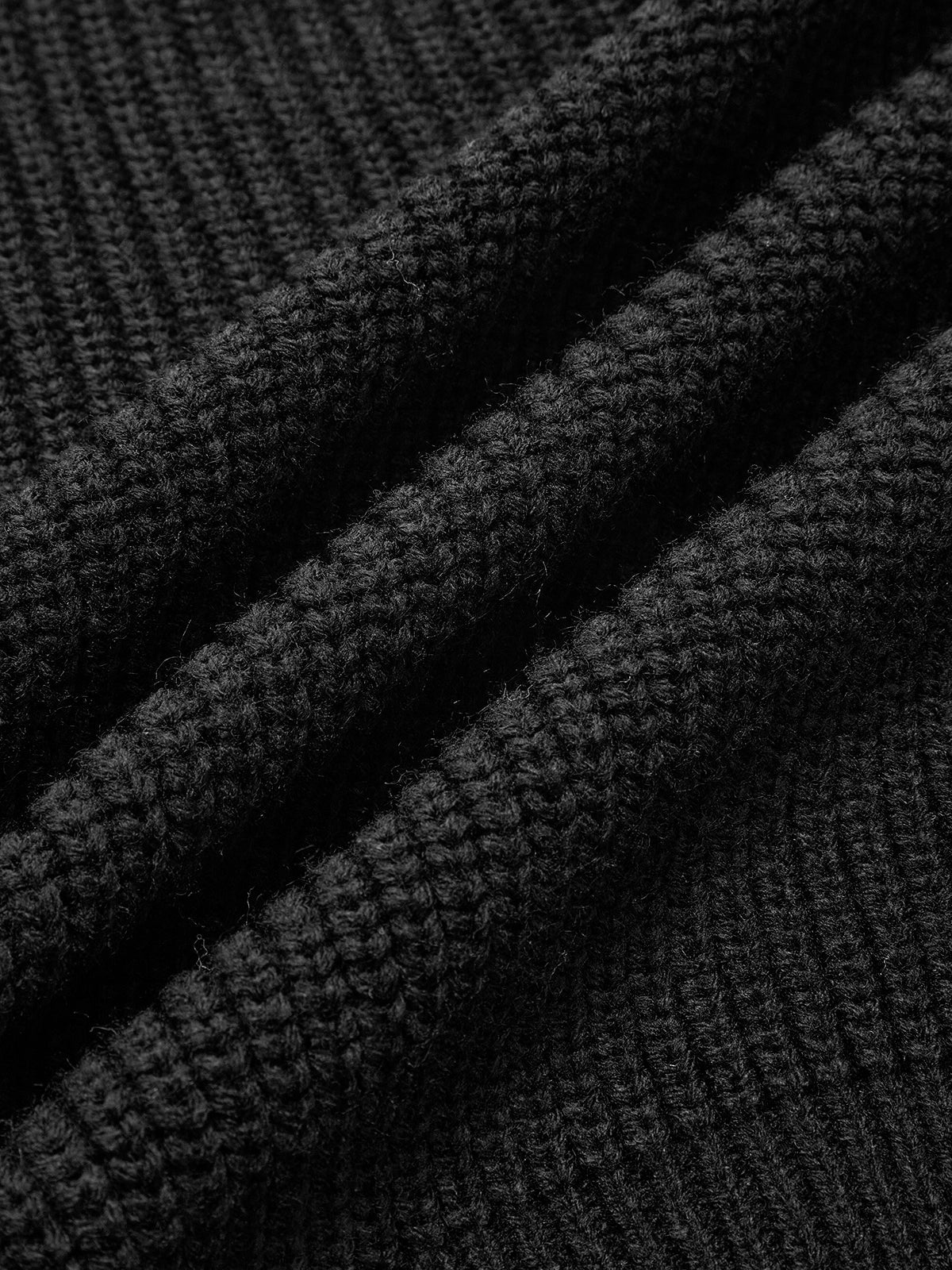 Fudus | Rundhals Rippstrick Blumenstrickoberteil
