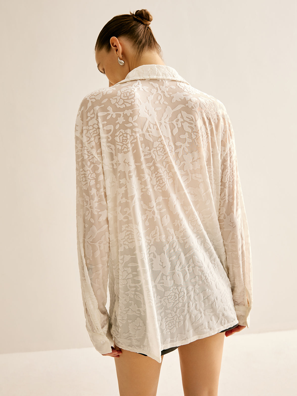Fudus | Semi Sheer Jacquard Polohemd