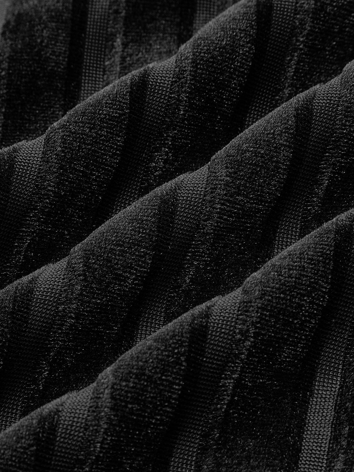 Fudus | Semi Sheer Nadelstreifen Button Polo Hemd