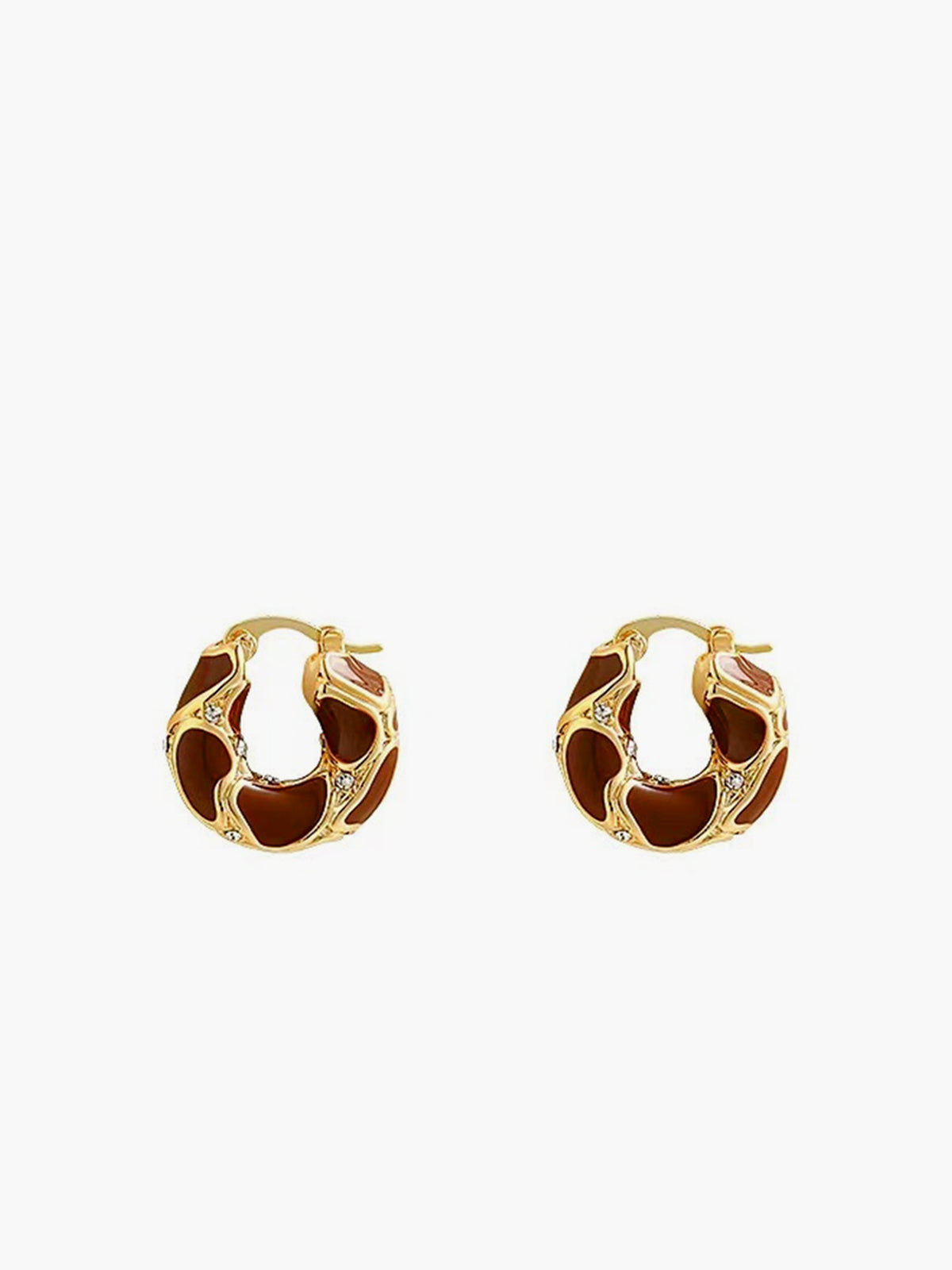 Aileen - Stilvolle Chunky Goldrahmen-Creolen für Damen