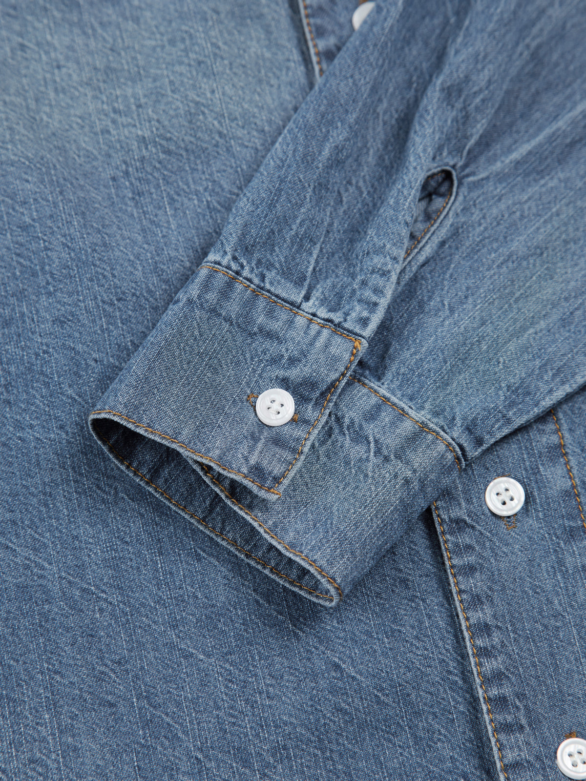 Fudus | Asymmetrische Kragen Denim Crop Hemd