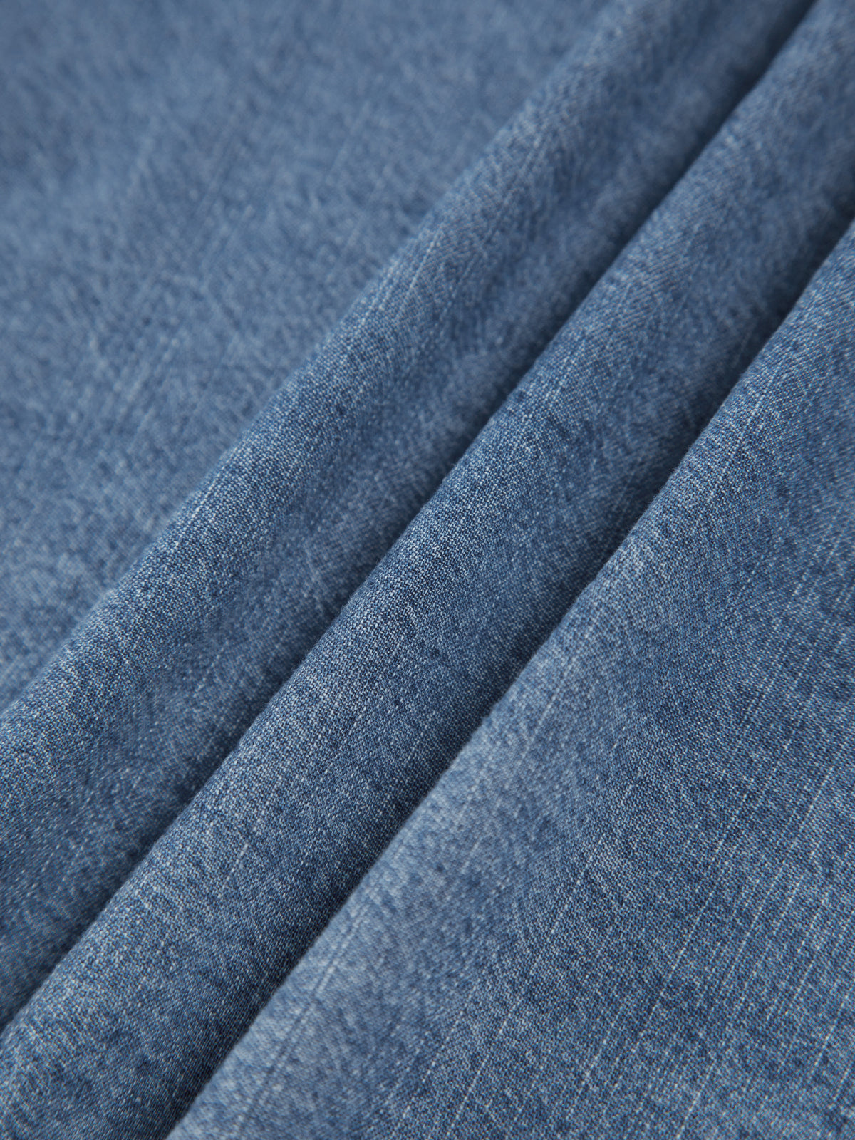 Fudus | Asymmetrische Kragen Denim Crop Hemd