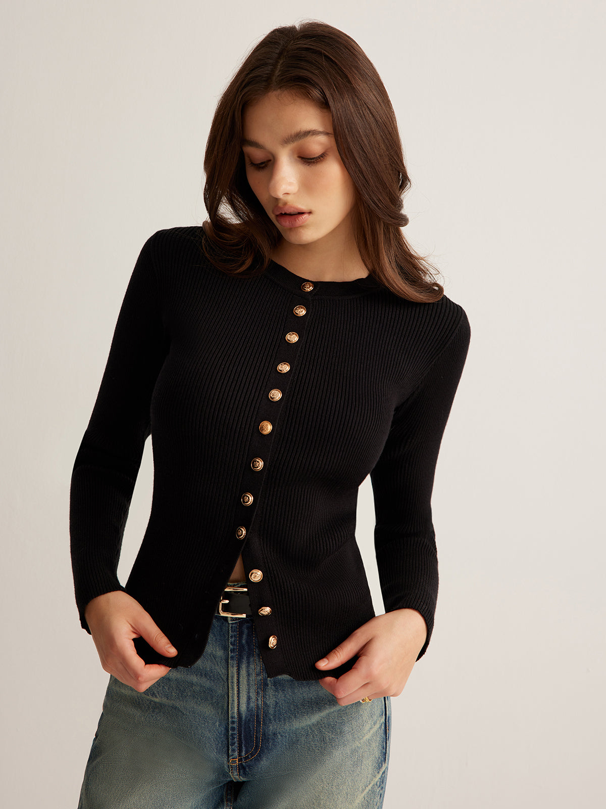 Fudus | Button-Down Skinny Stricktop