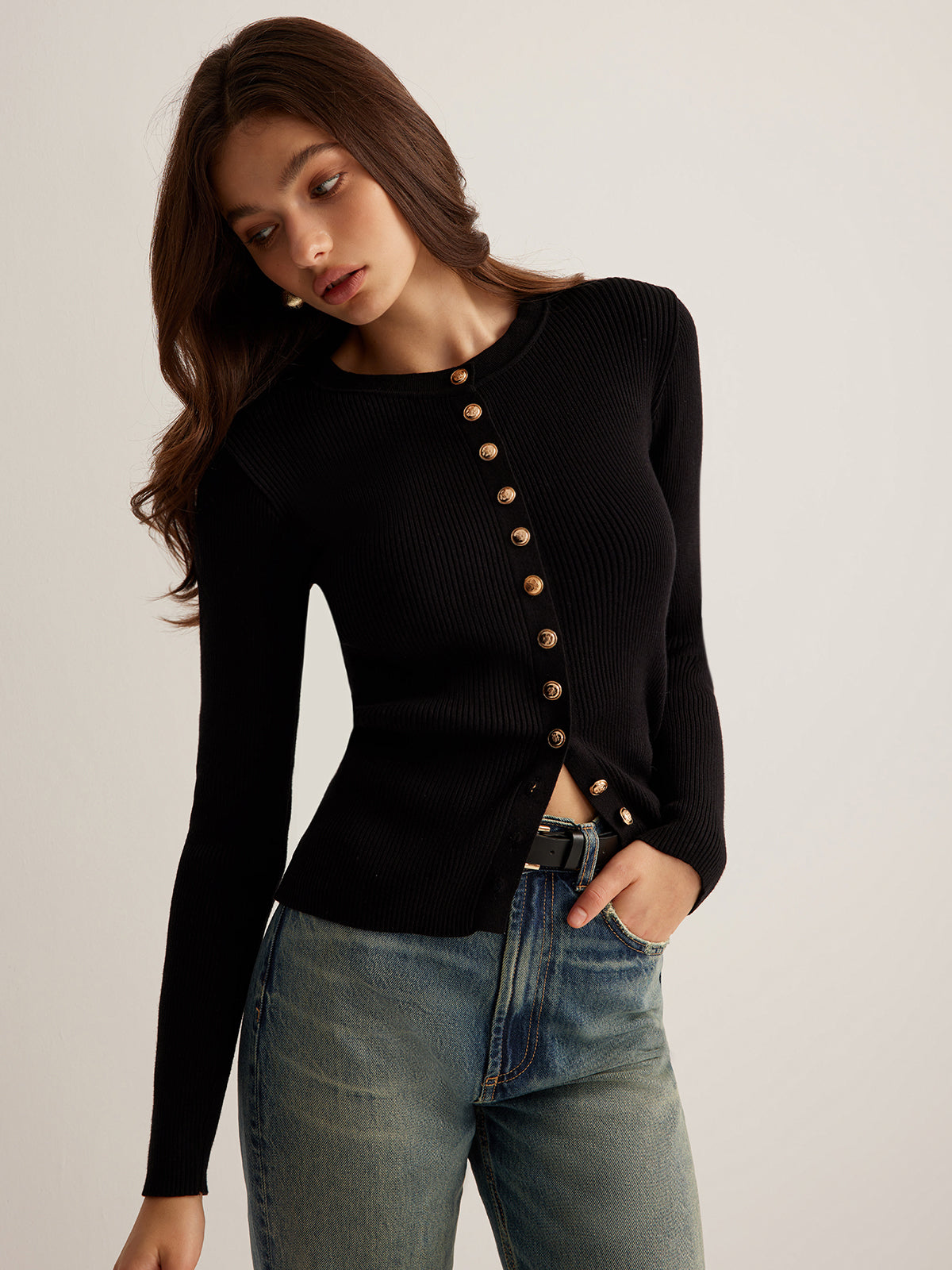 Fudus | Button-Down Skinny Stricktop
