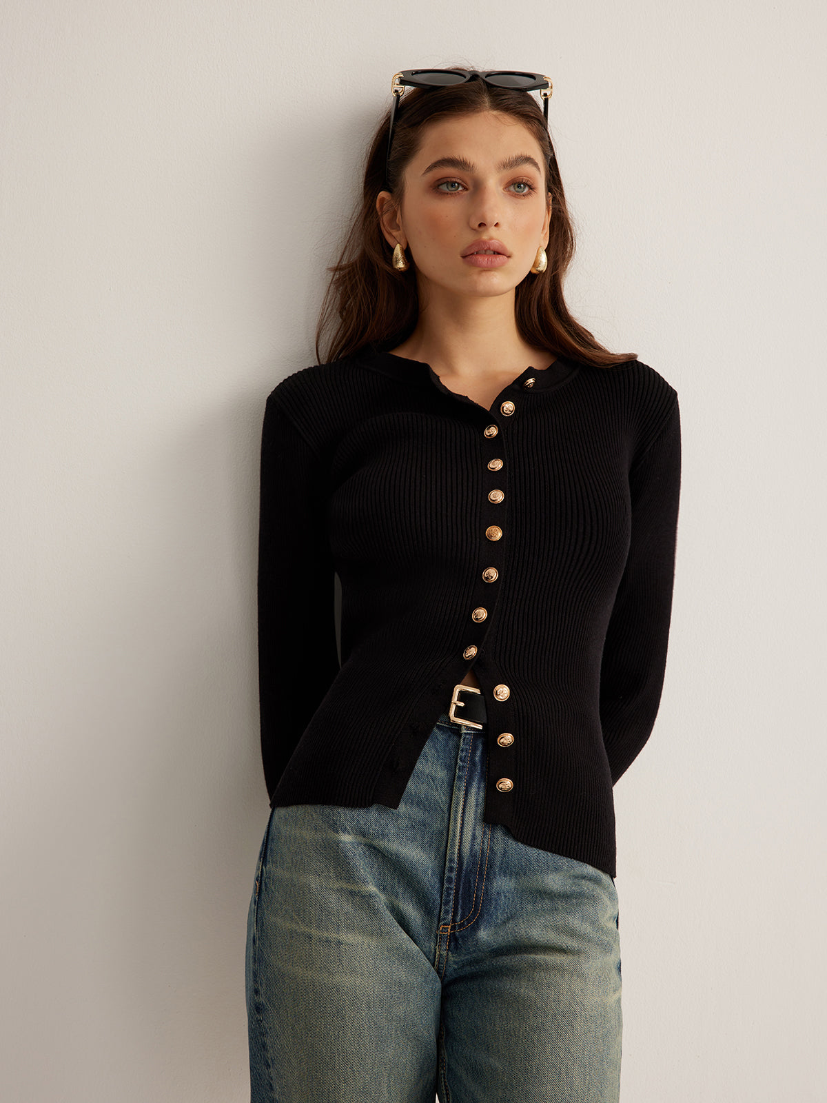 Fudus | Button-Down Skinny Stricktop