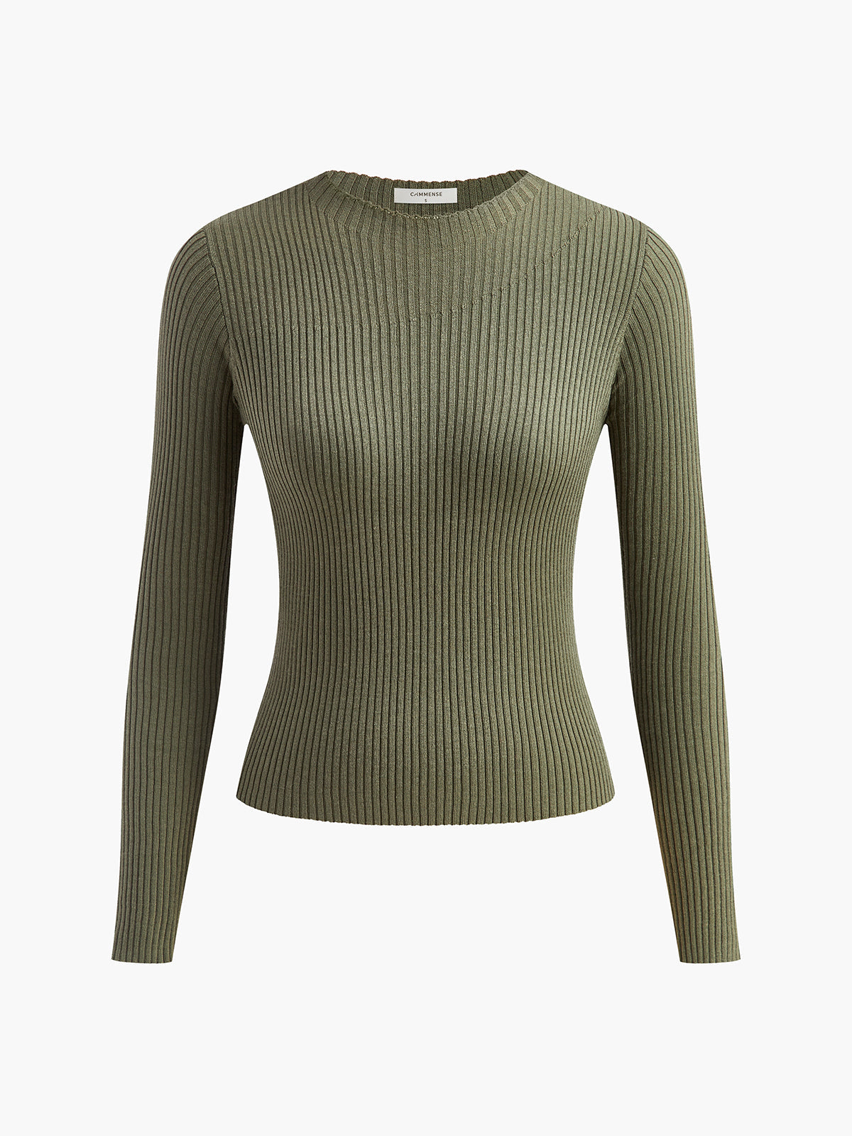 Fudus | Strick Ripp Crewneck Asymmetrisches Top