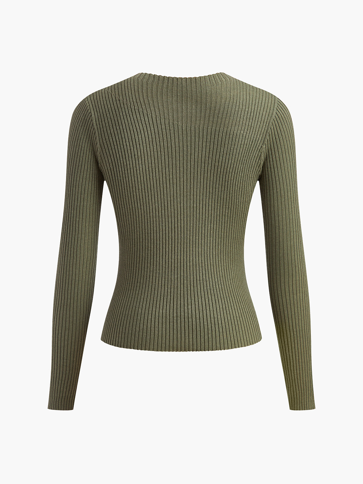 Fudus | Strick Ripp Crewneck Asymmetrisches Top