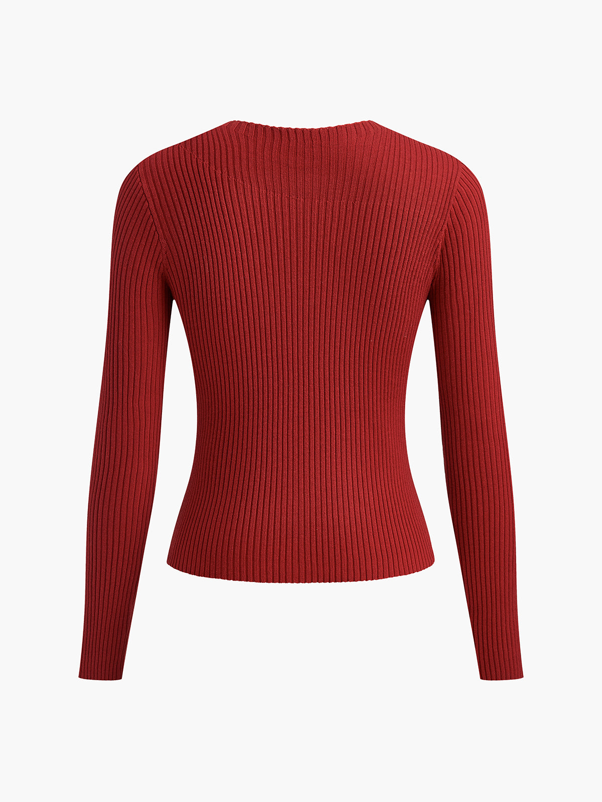 Fudus | Strick Ripp Crewneck Asymmetrisches Top