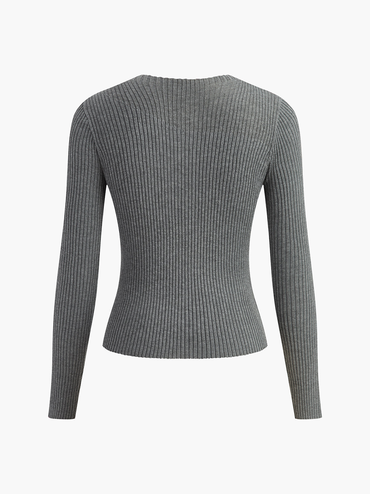 Fudus | Strick Ripp Crewneck Asymmetrisches Top