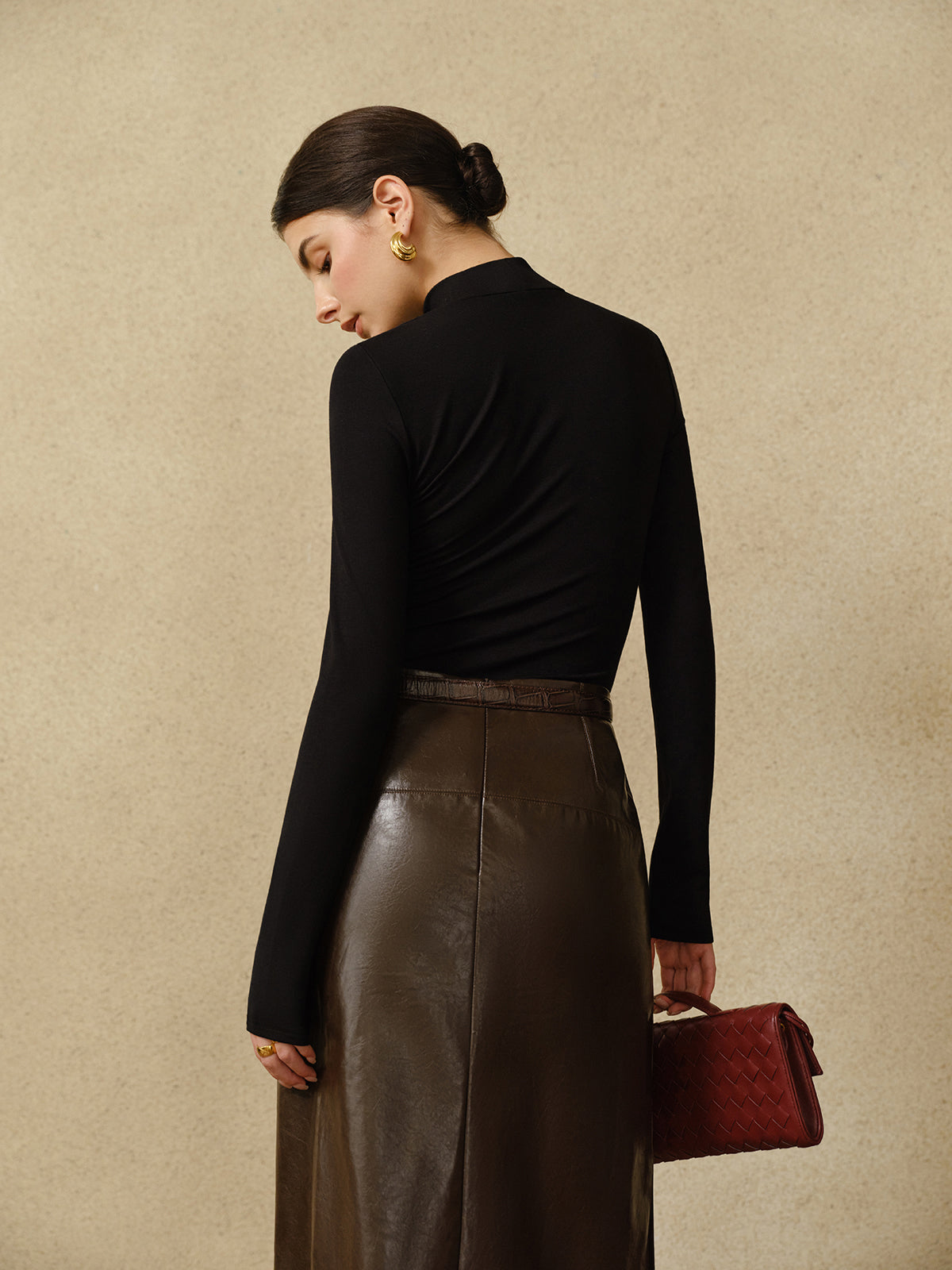 Fudus | Kontrastbesatz Cutout Piping Top