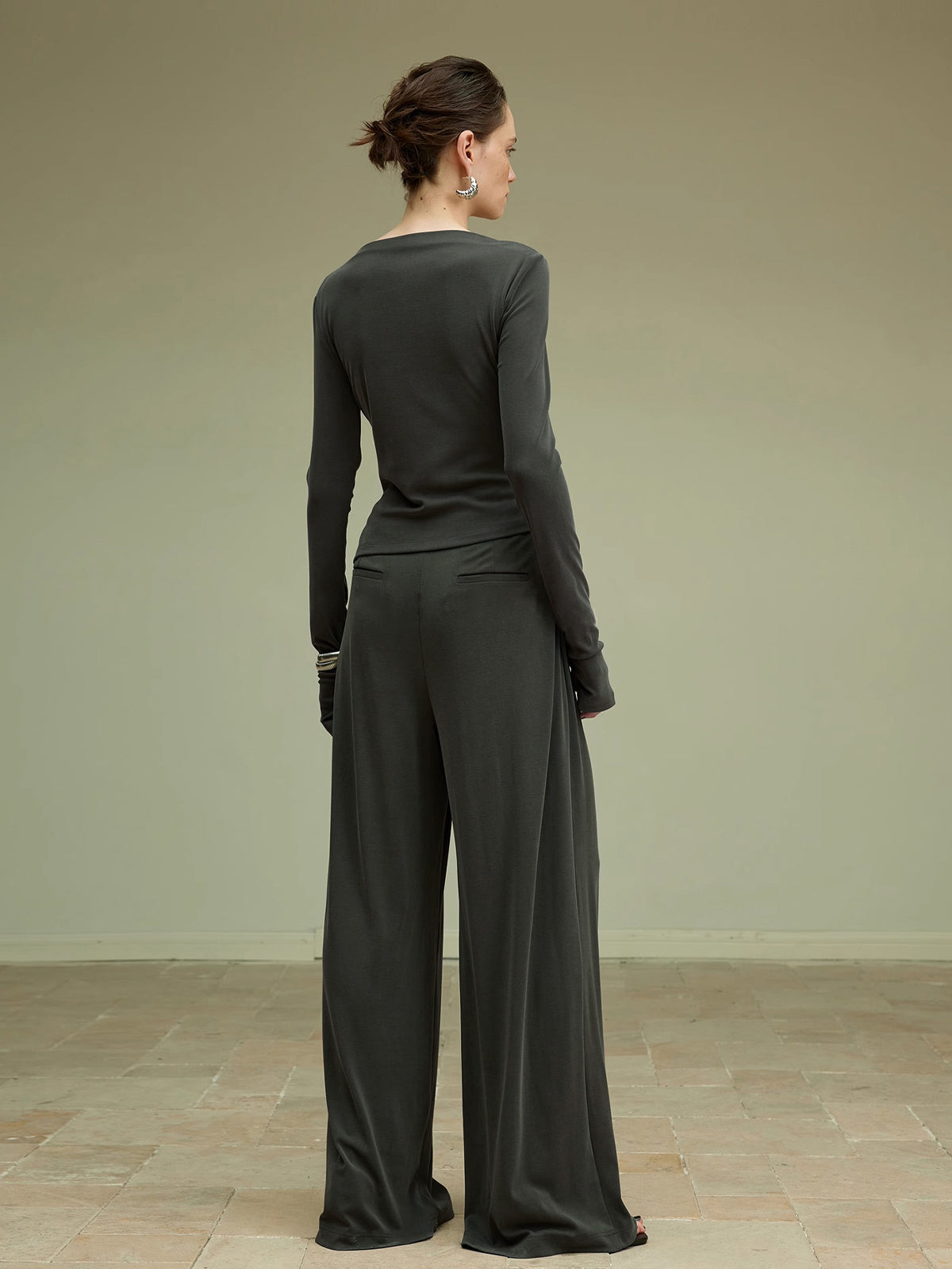 Fudus | Asymmetrisches Slim Jersey T-hemd