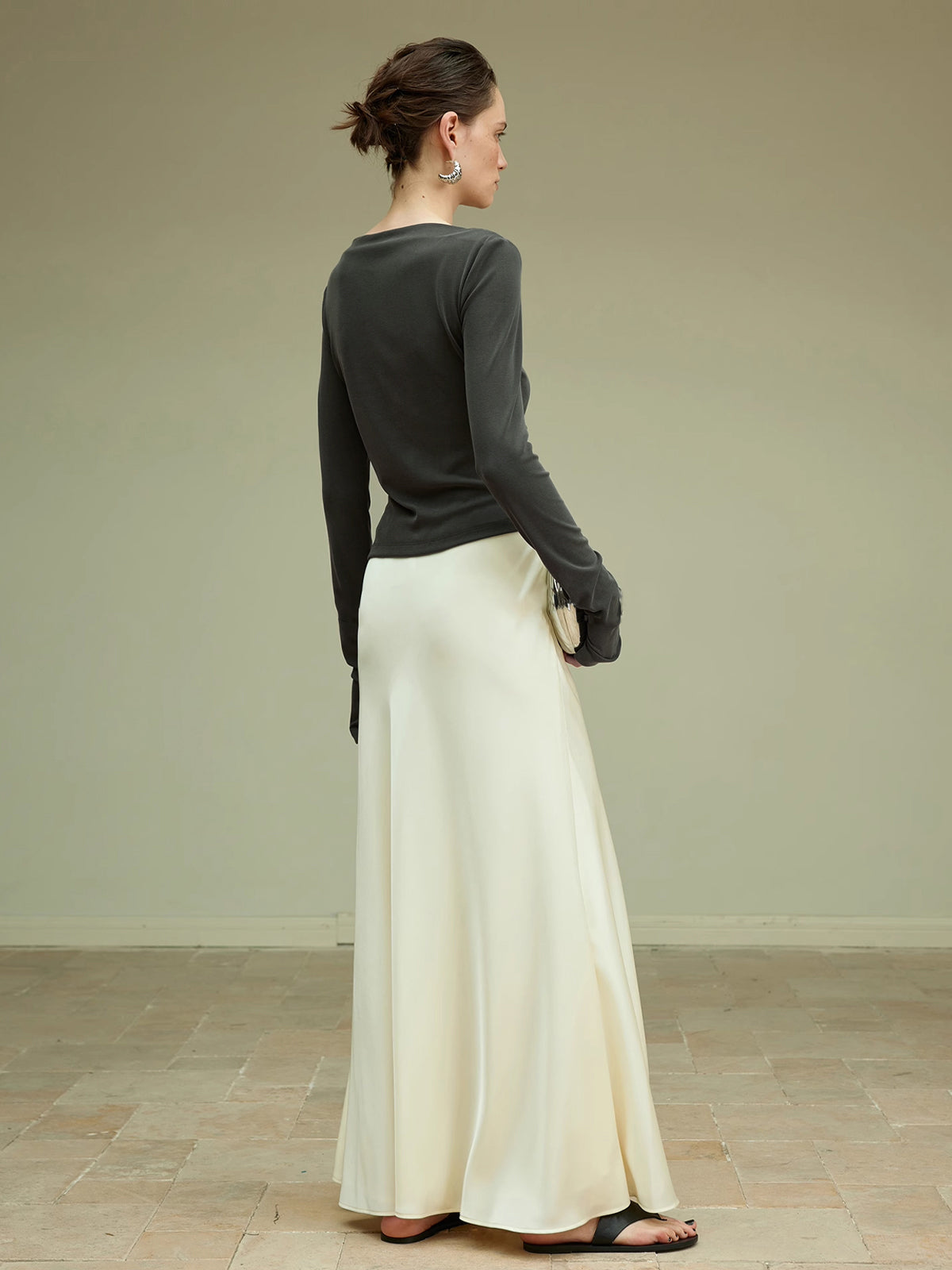 Fudus | Asymmetrisches Slim Jersey T-hemd