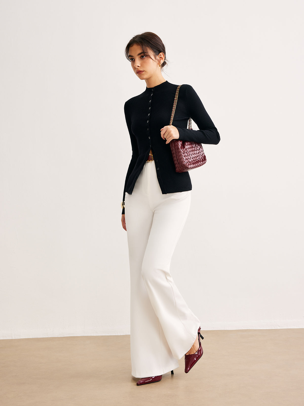 Fudus | Button Down Skinny Stricktop