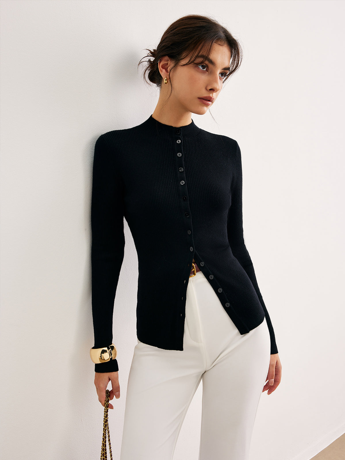 Fudus | Button Down Skinny Stricktop