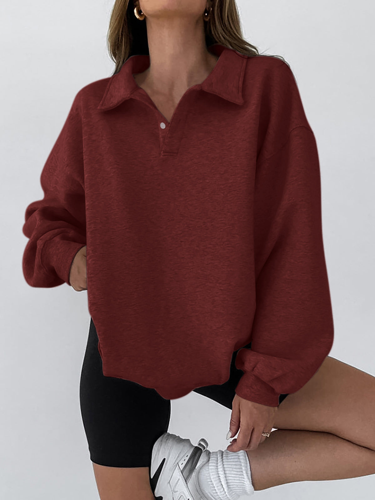 Fudus | Minimalist Plain Polo Sweathemd