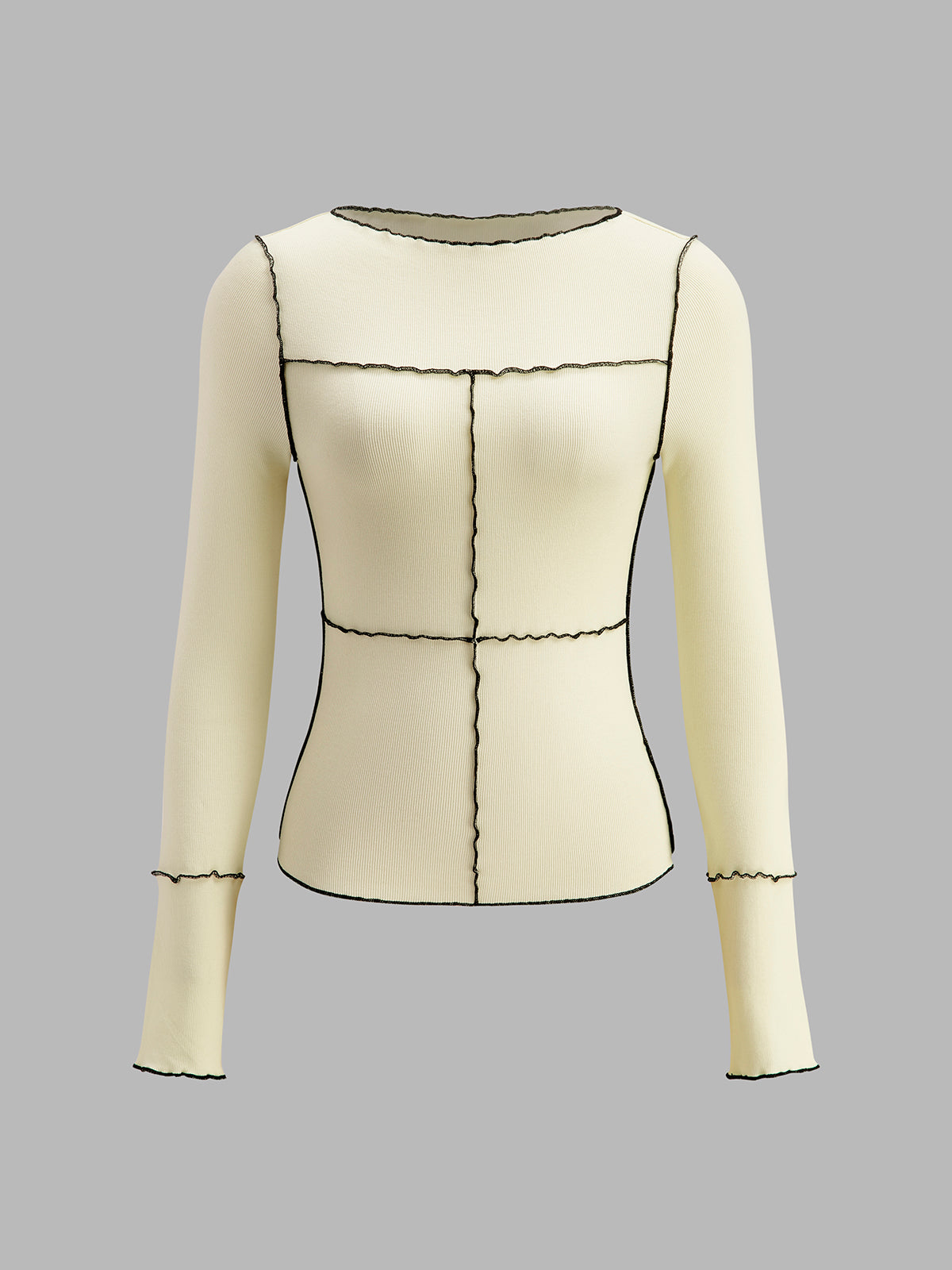 Fudus | Lettuce Trim Langarm Slim T-hemd