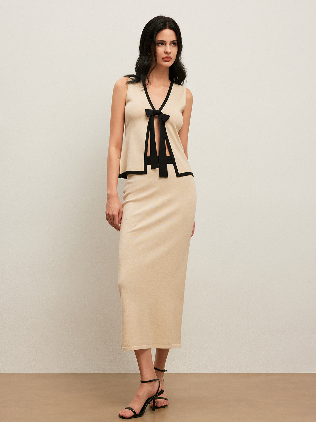 Fudus | Bow Detail Top Rock Satz