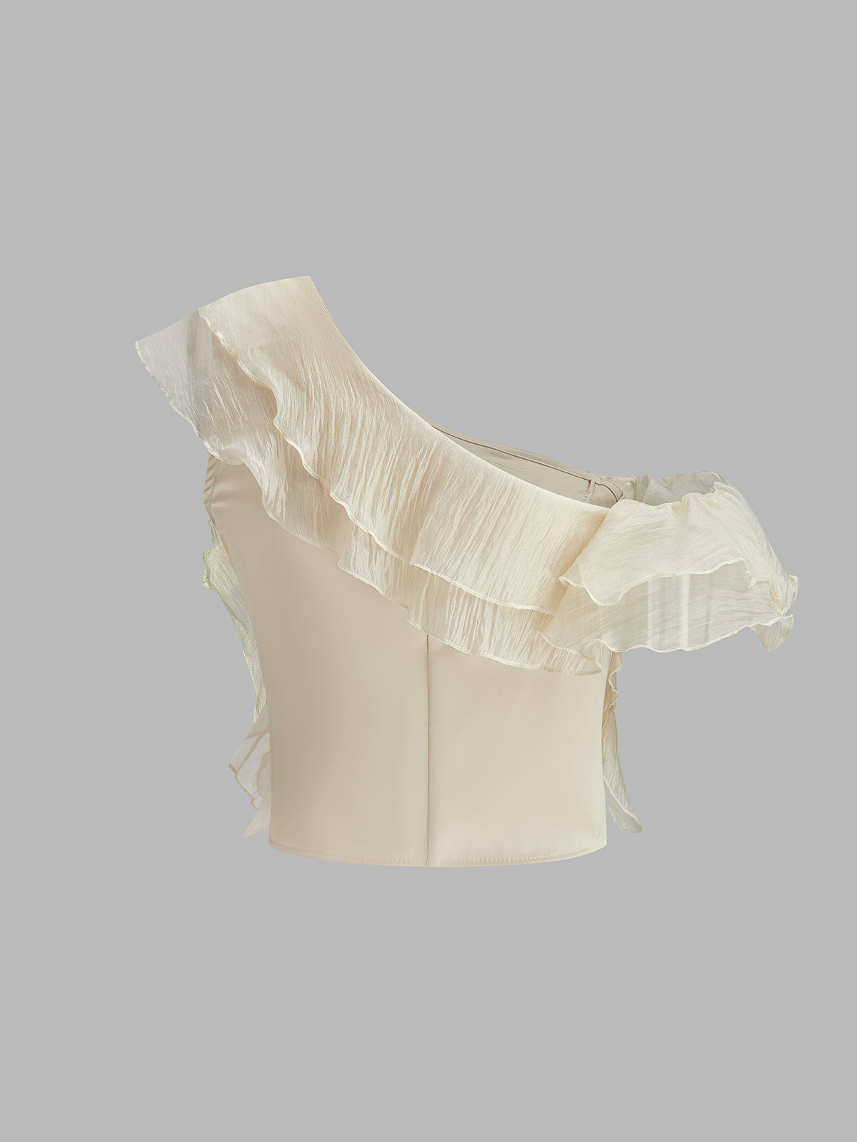 Fudus | Chiffon Ein Schulter Rüschentop