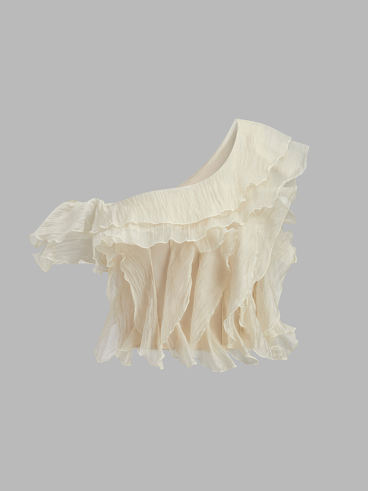 Fudus | Chiffon Ein Schulter Rüschentop