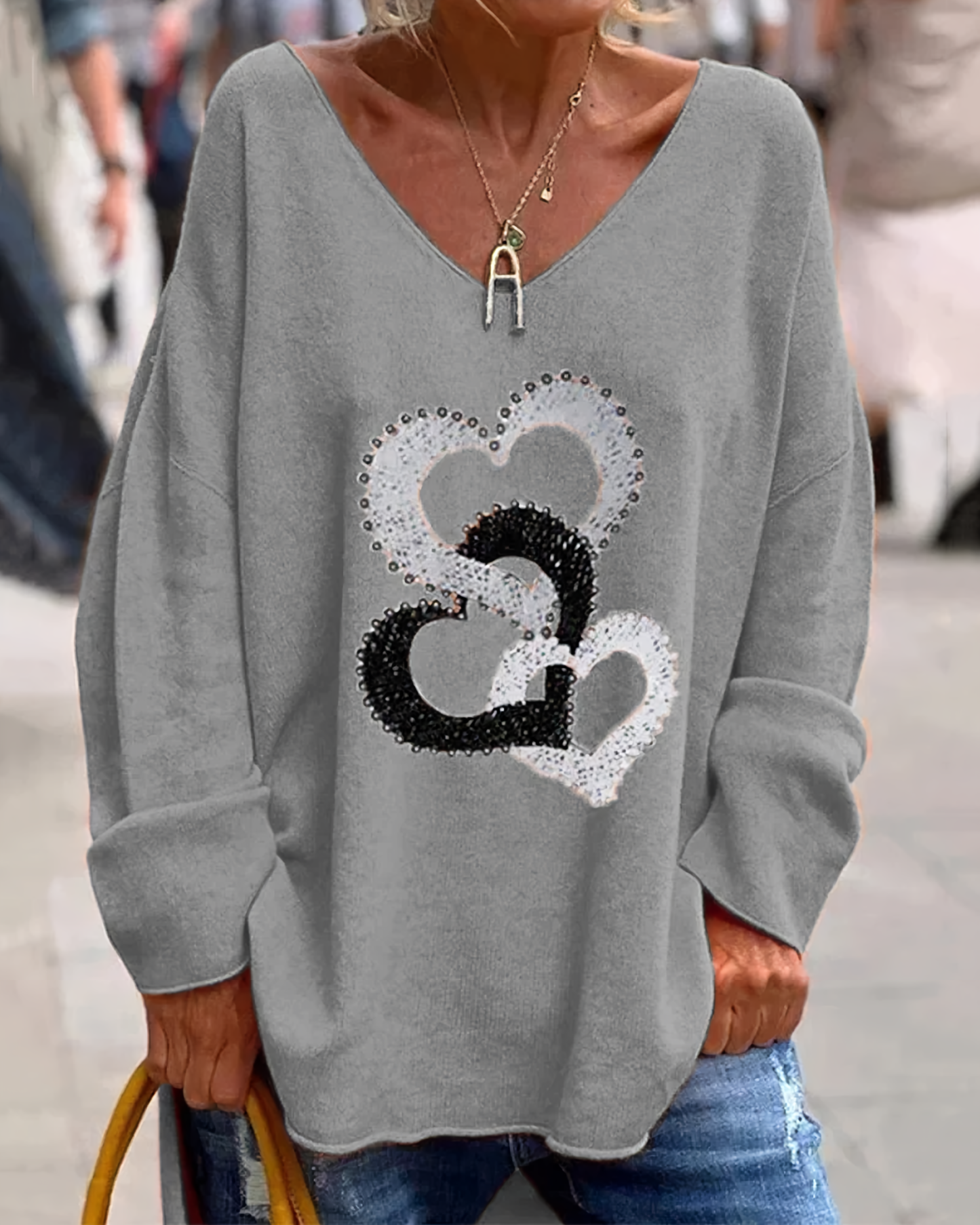Bequemer Grafik-Pullover - Bonnie