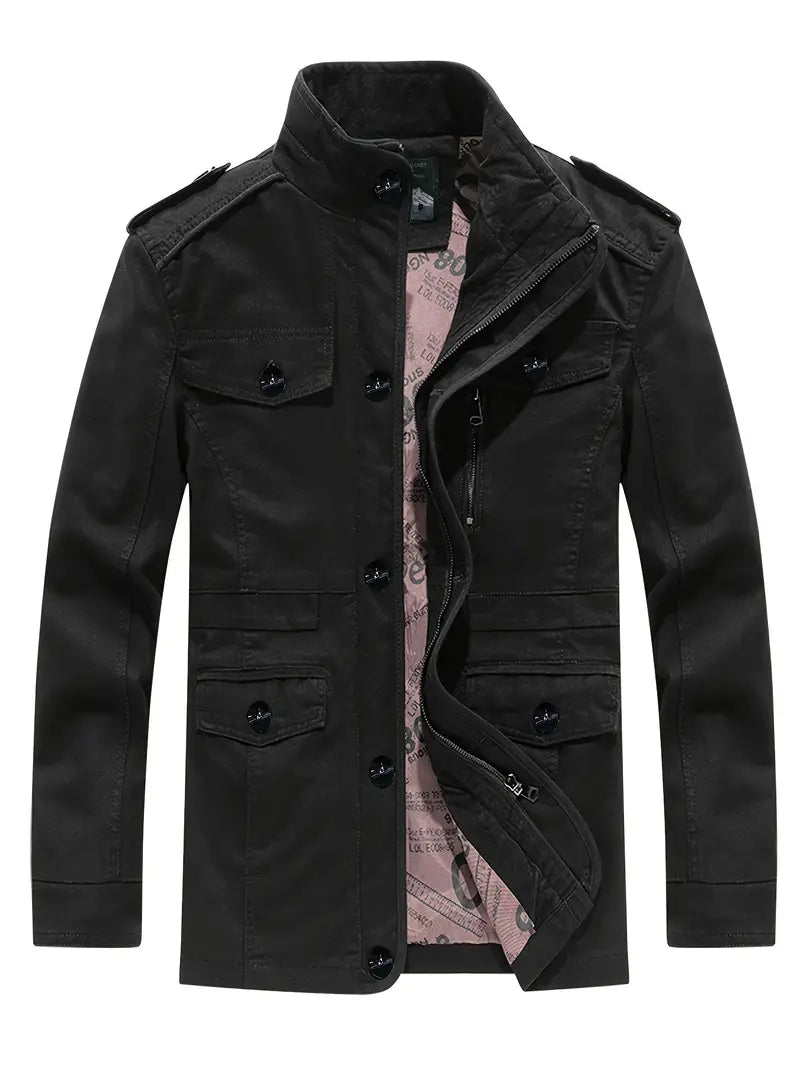 Shileryn | Outdoor Mode Bequeme Atmungsaktive Retro Baumwolljacke