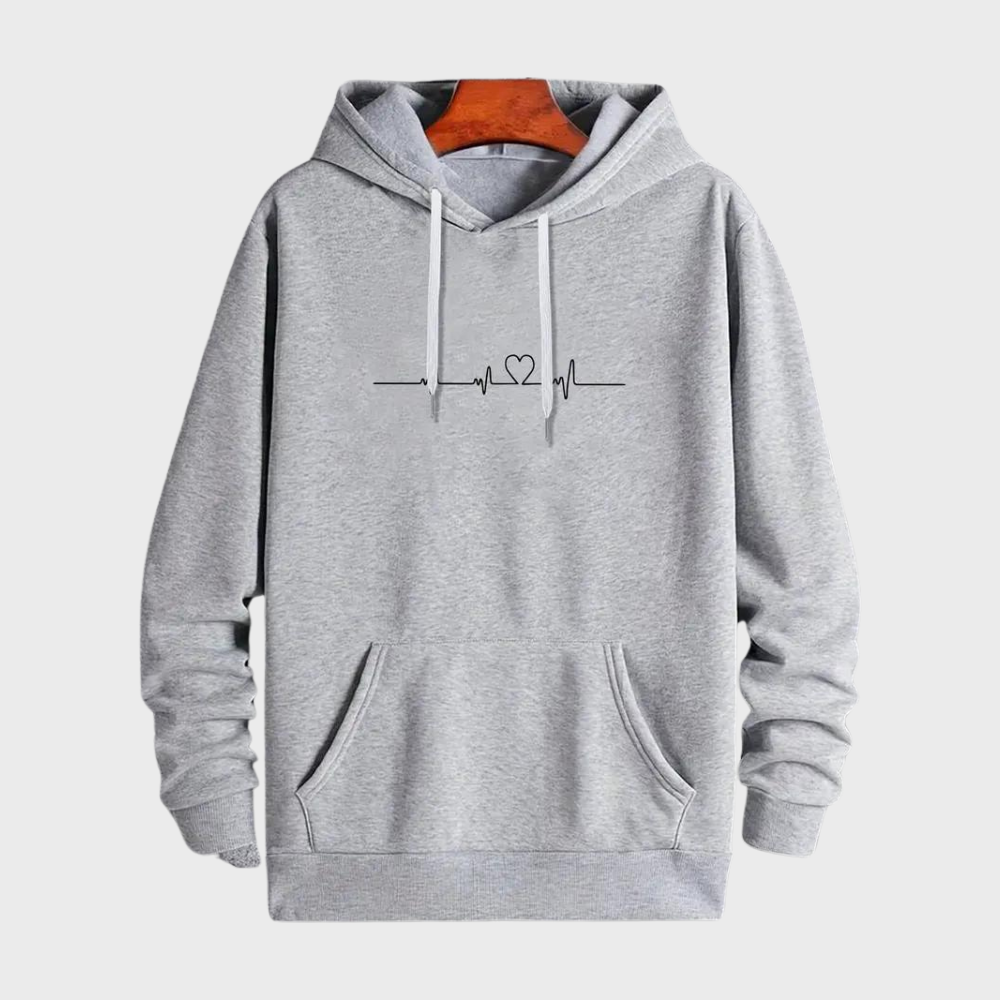 Micha - Stylischer Herren-Kapuzenpullover mit süßem Herz-Print