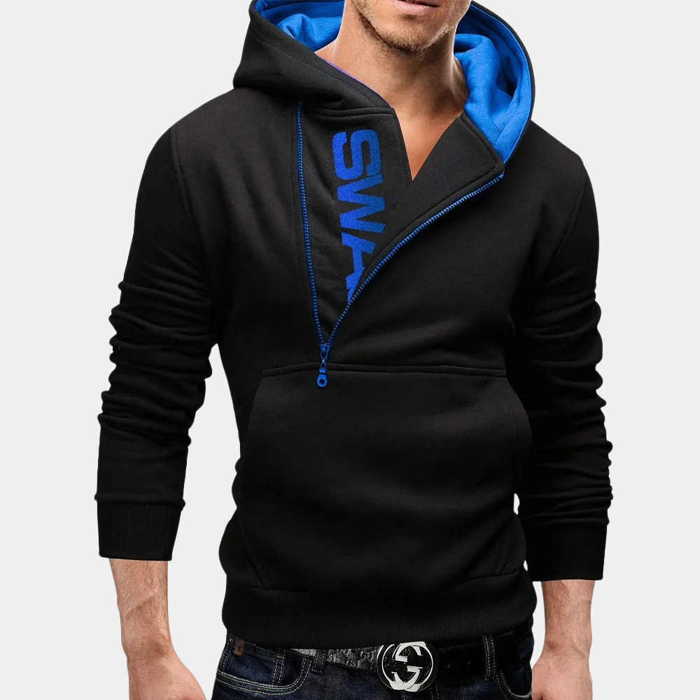 Neil - Eleganter Herren-Kapuzenpullover mit seitlichem Reißverschluss für einen trendigen Look