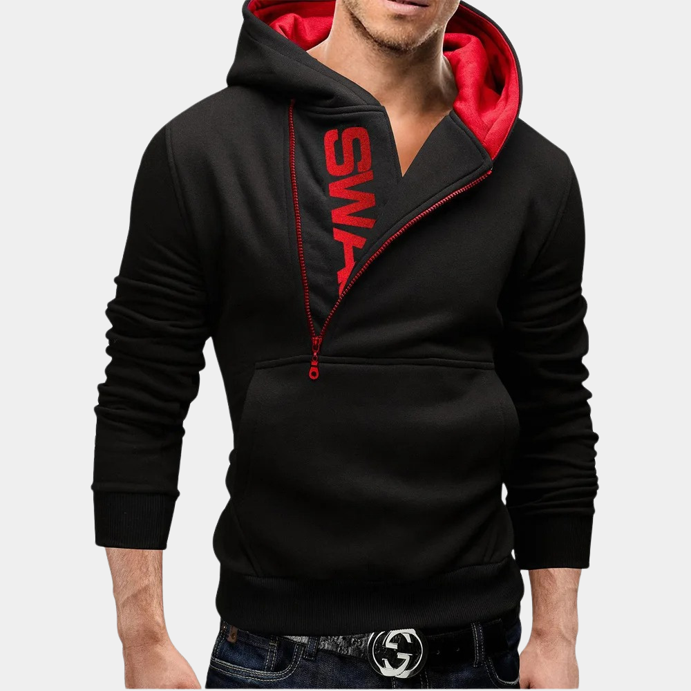 Neil - Eleganter Herren-Kapuzenpullover mit seitlichem Reißverschluss für einen trendigen Look