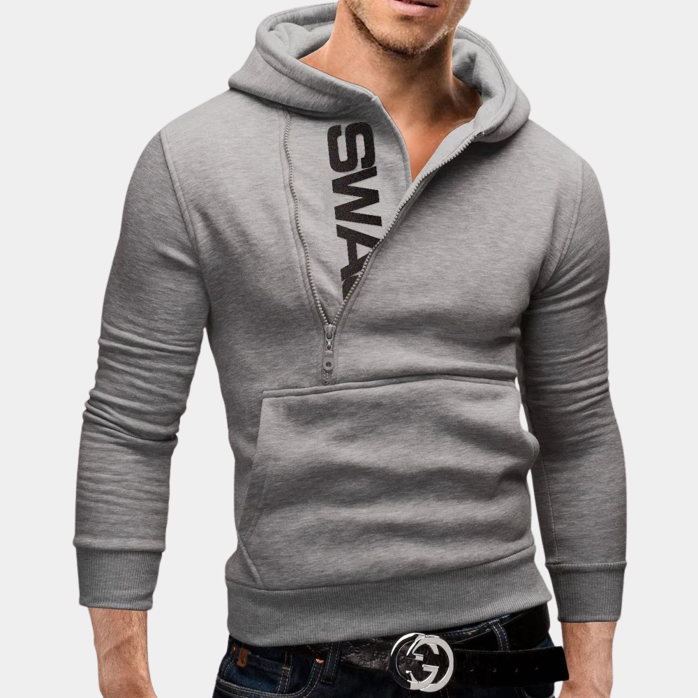 Neil - Eleganter Herren-Kapuzenpullover mit seitlichem Reißverschluss für einen trendigen Look