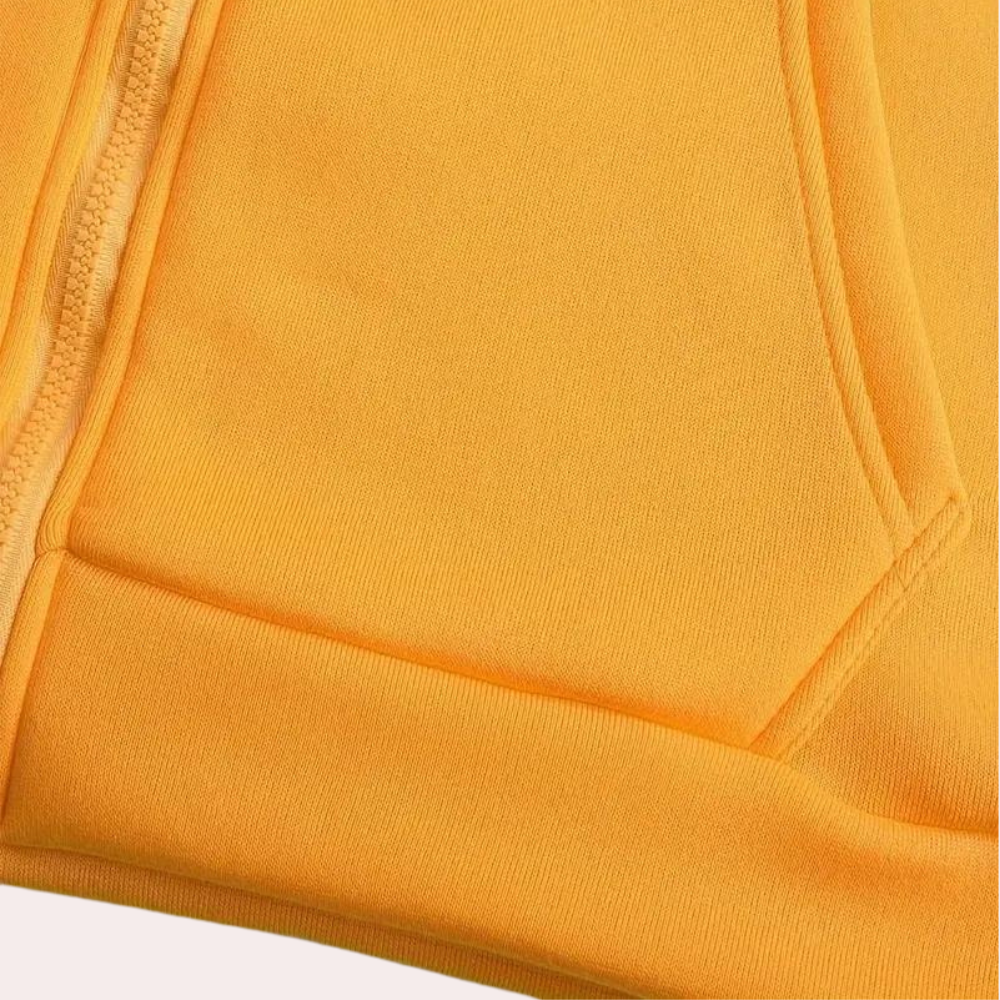 Trendiger Orange Colour Block Hoodie für Männer - perfekt für einen lässigen Look!
