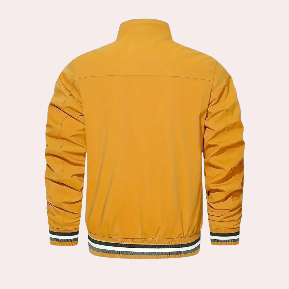 Stilvolle orange-rote Herrenjacke für einen lässigen Look