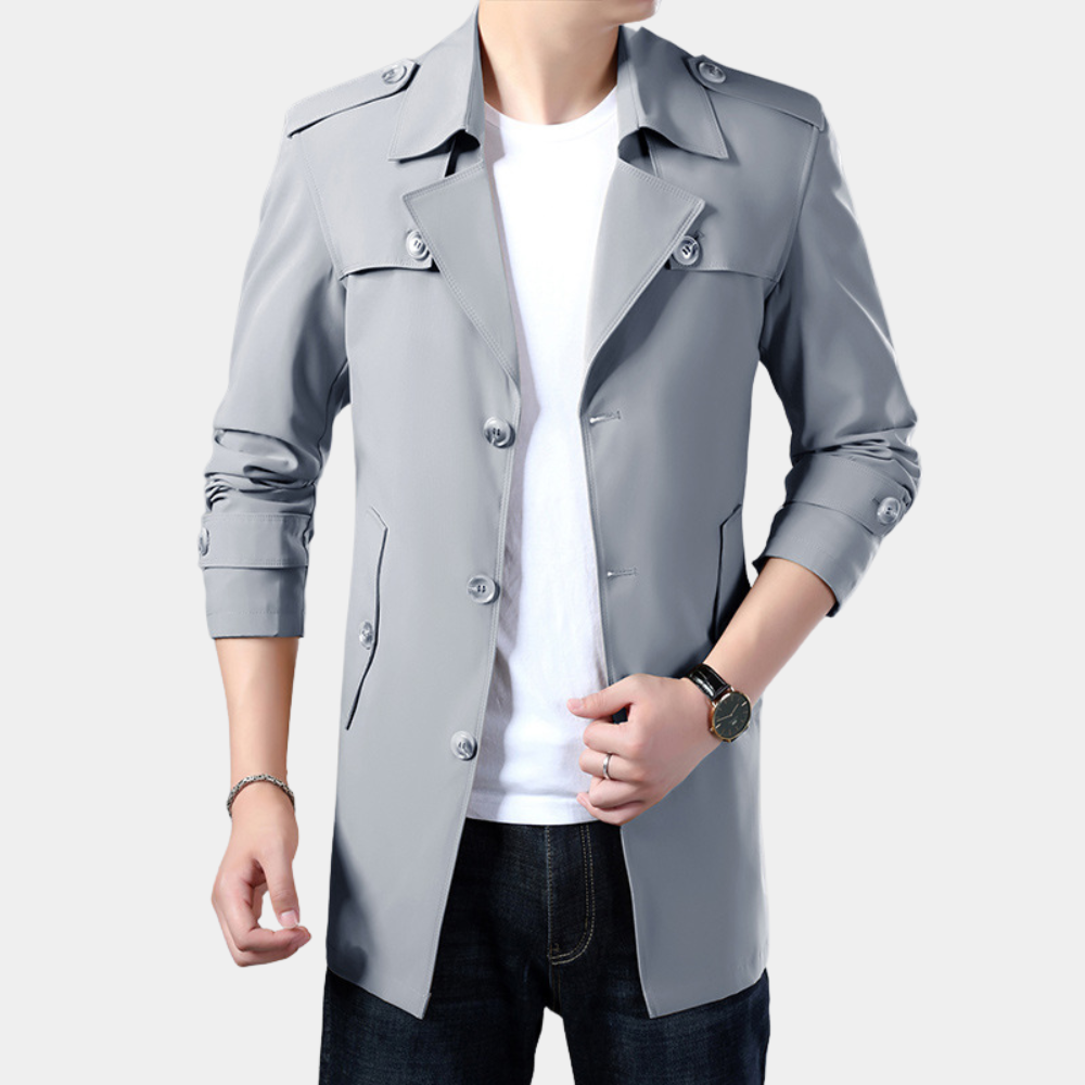Stilvoller moderner Trenchcoat für den modernen Mann