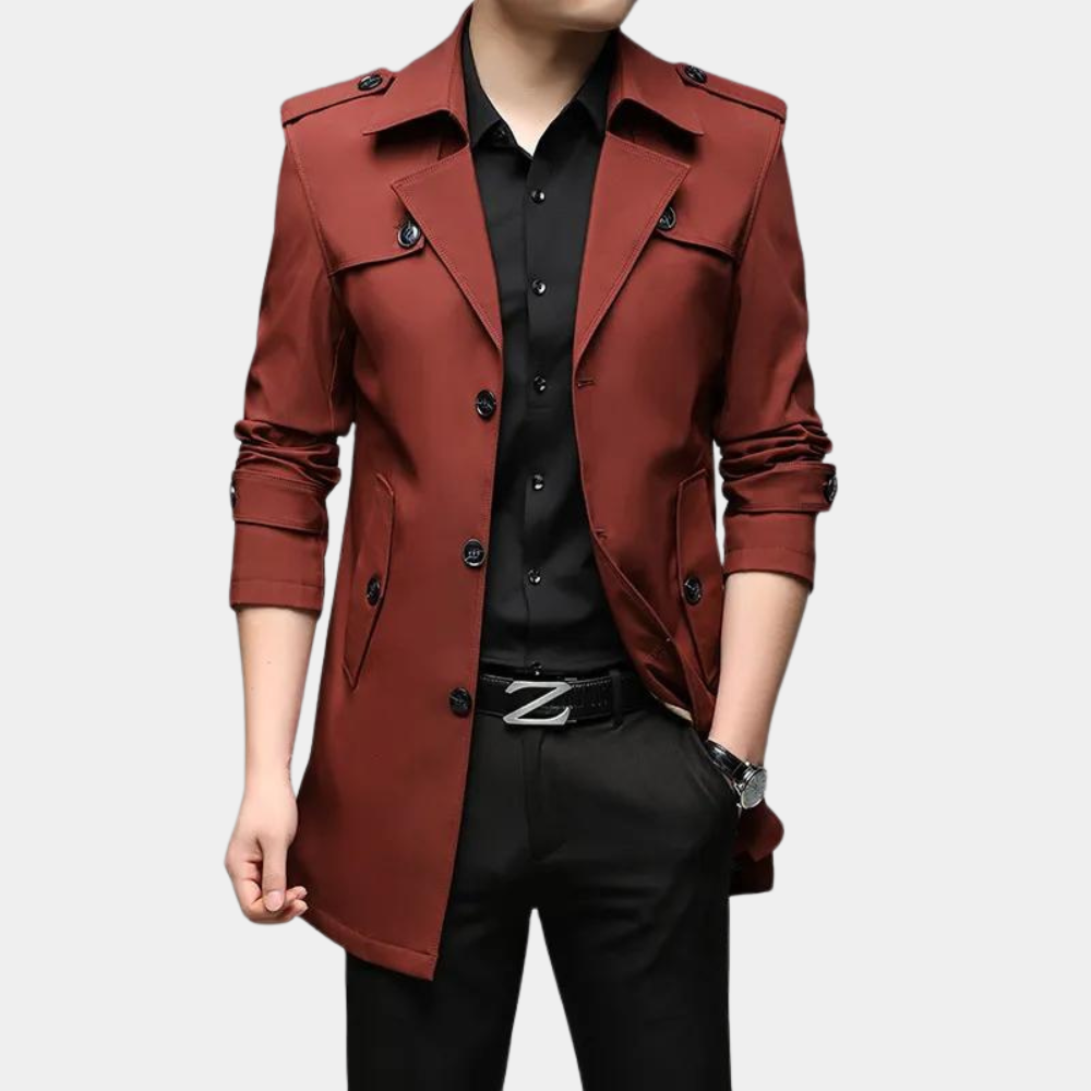 Stilvoller moderner Trenchcoat für den modernen Mann