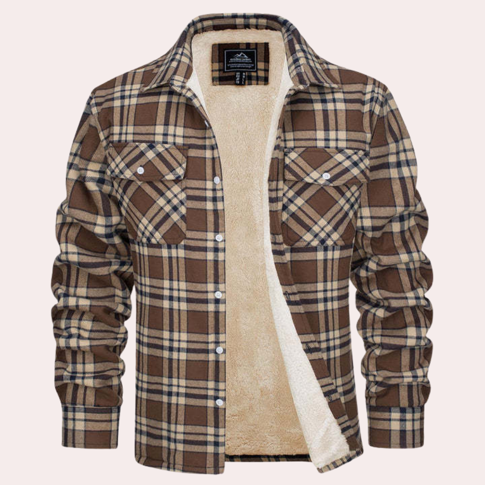 Verführerische karierte Herrenjacke für einen trendigen Look