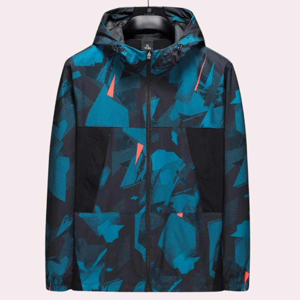 Stylische Herrenjacke mit trendigem Camouflage und praktischer Kapuze
