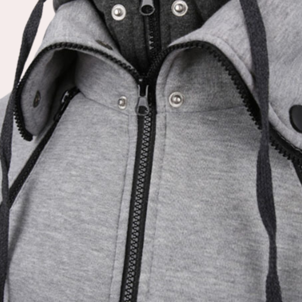 Gaspar - Trendiger Sport-Hoodie für Männer mit Reißverschluss