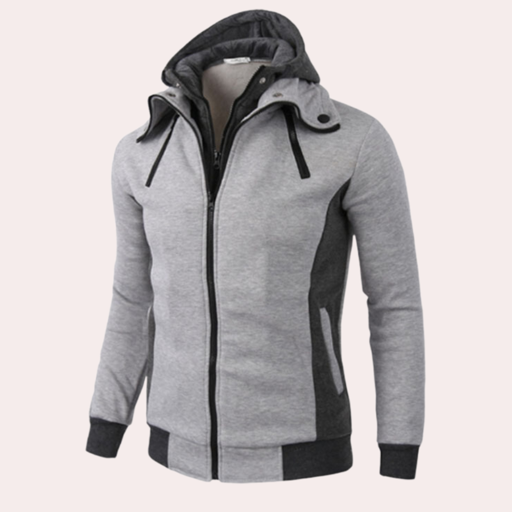 Gaspar - Trendiger Sport-Hoodie für Männer mit Reißverschluss
