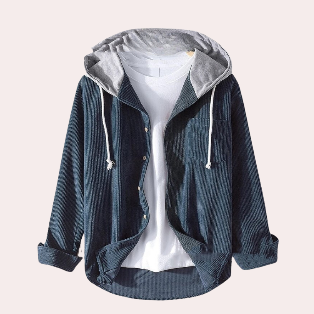 Jeno - Trendige Herren-Cordjacke mit stylischer Kapuze