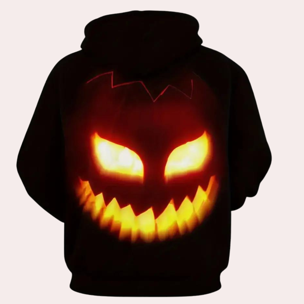 Marton - Trendiger Hoodie für Männer mit stylischem Halloween-Kürbis-Print