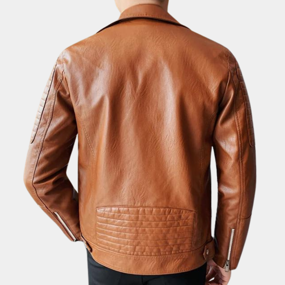 Stilvolle moderne Herren-Bikerjacke mit Reißverschluss - perfekt für jede Gelegenheit