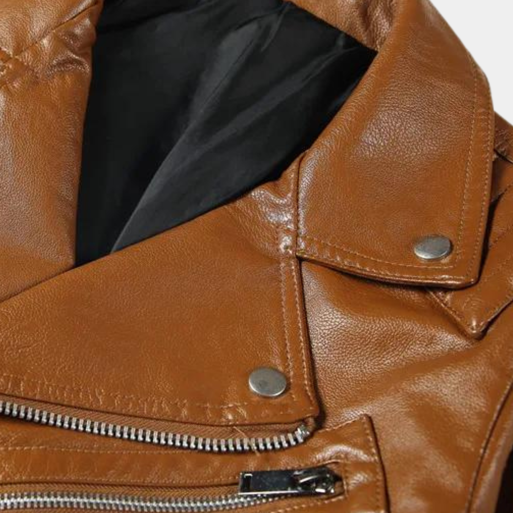 Stilvolle moderne Herren-Bikerjacke mit Reißverschluss - perfekt für jede Gelegenheit