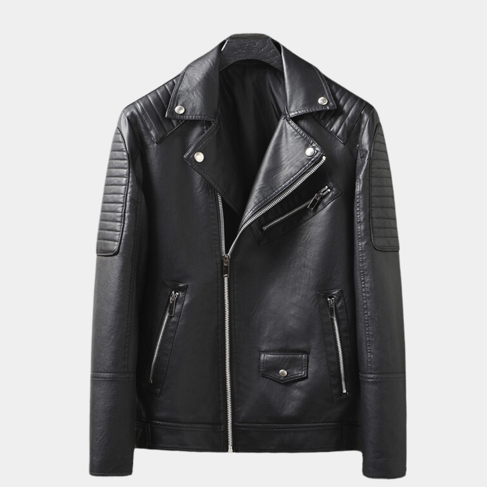 Stilvolle moderne Herren-Bikerjacke mit Reißverschluss - perfekt für jede Gelegenheit