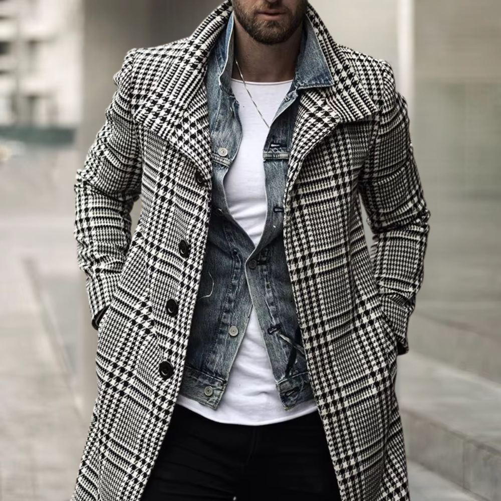 Stilvoller karierter Mantel für Männer - CHRISTOPHER Kollektion