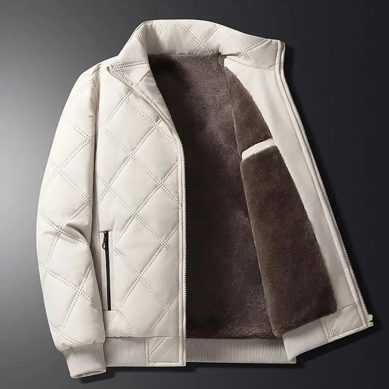 Windichte Herren Winter Jacke mit Fleece Innenfutter