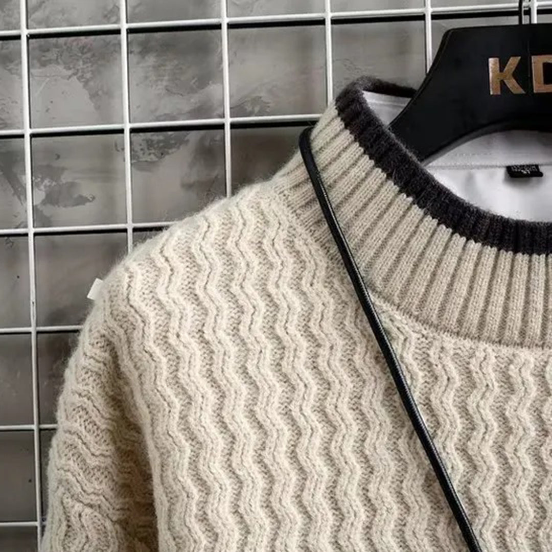 LEROY - Luxuriöser weicher Pullover mit einzigartigem Grobstrick